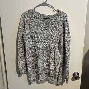 Express Marled Gray Crew Neck Sweater